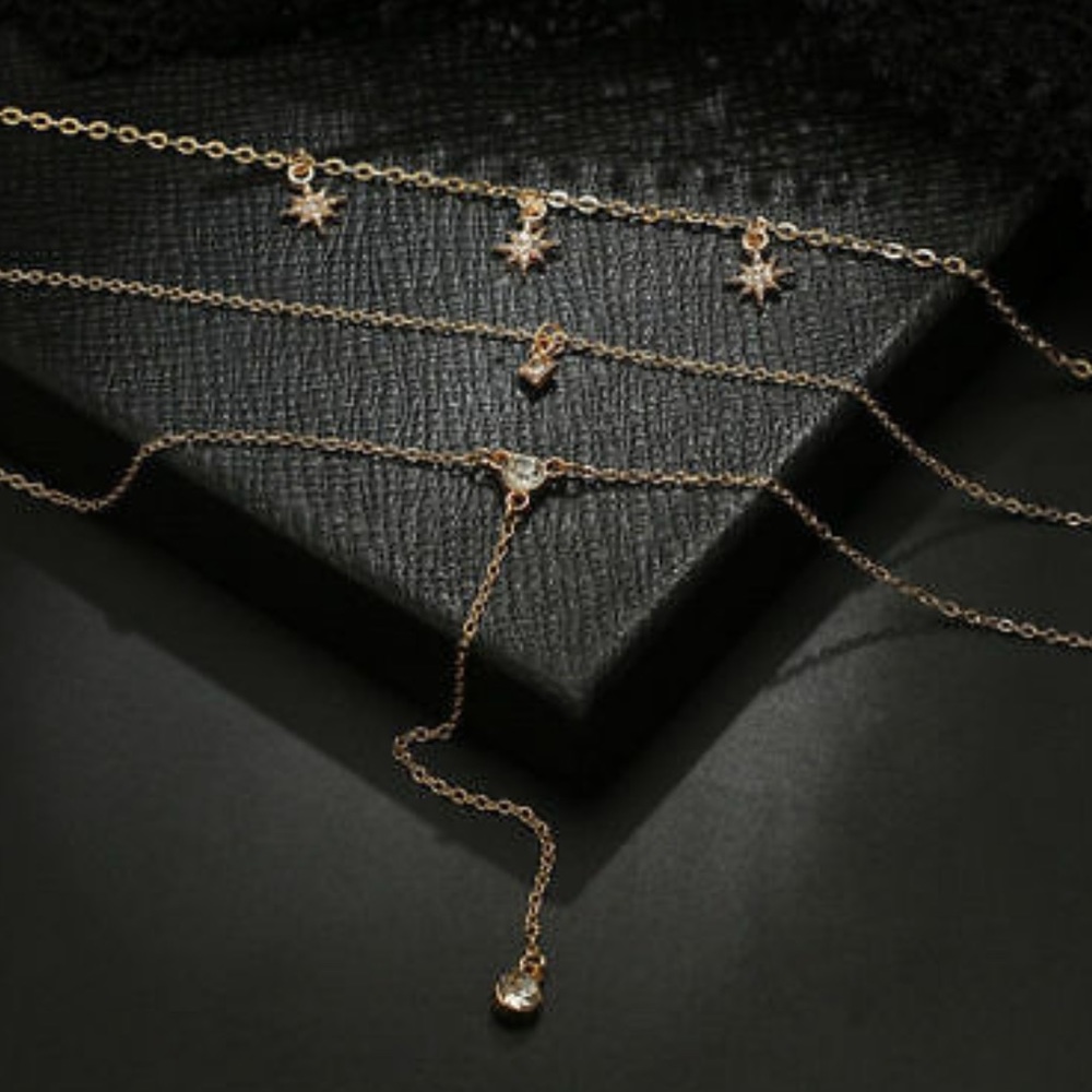 Triple Layer Boho Pendant Necklace - Picture 2 of 4